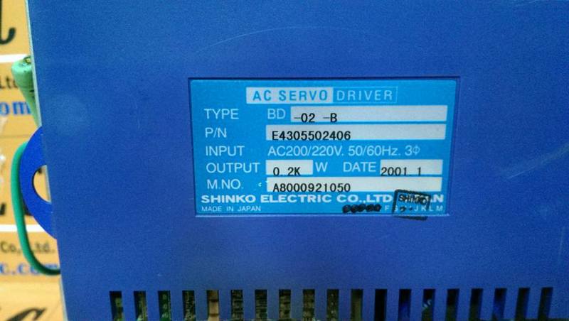 SHINKO BD-02-B AC SERVO DRIVER - PLC DCS SERVO Control MOTOR POWER ...